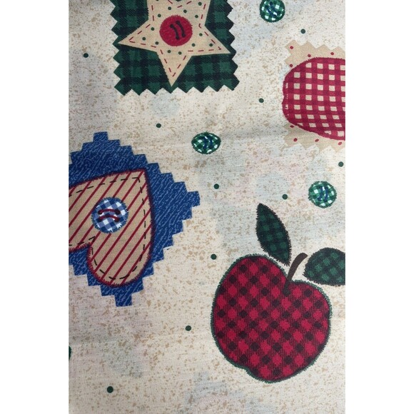 Vintage Napkins Country Button Heart Star Patchwork Gingham Apple Set Of 6 New - Picture 4 of 5